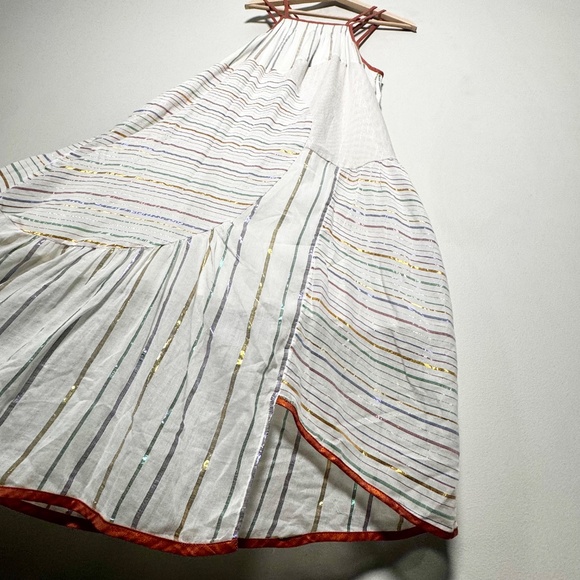 Anthropologie Akemi + Kin Sleeveless Asymmetrical Lined Cotton Maxi Dress Sz XS - Picture 7 of 12